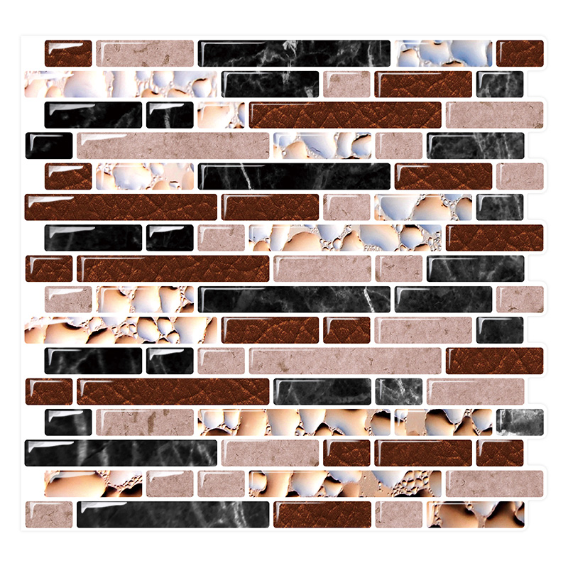 Brick powerful non slip 3d peel and go wall tile resin stickers