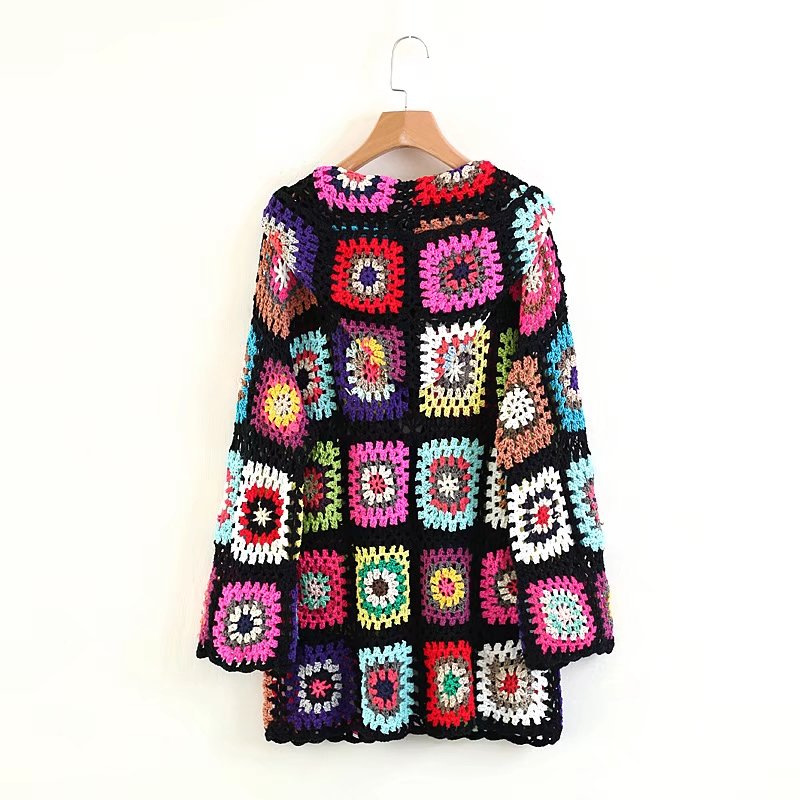 maxi crochet cardigan