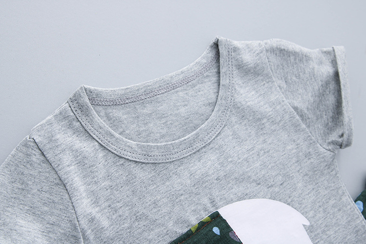 Elephant and leaves summer suit importing bulk wholesale baby clothes boy from china