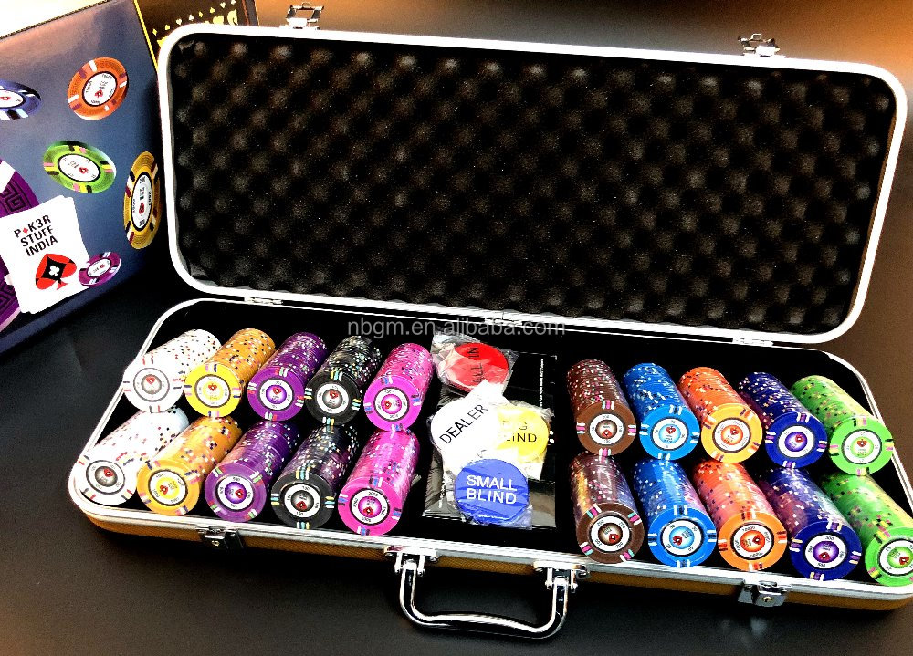 500 шт., 14 г, 4 цвета, набор глиняных композитных наклеек для покера в казино