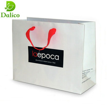 High quality custom white paper bag shopping paper bag with logo printing