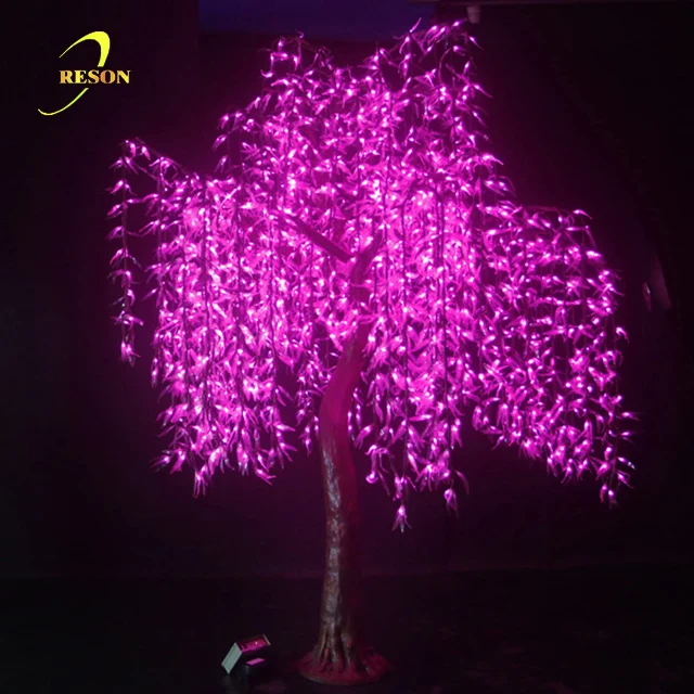 Party Decoration Artificial LED Lighted Weeping Willow Tree