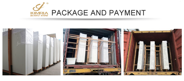 Polished waterproof artificial stone type kitchen countertop  quartz stone vanity tops