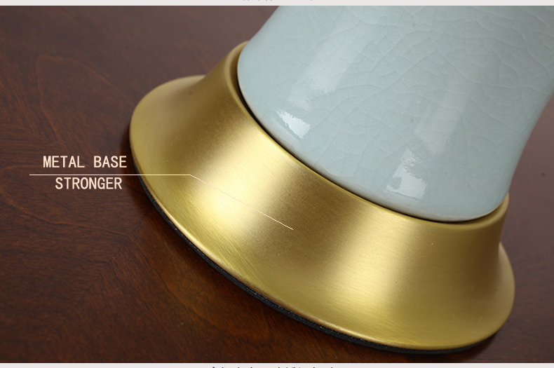 Traditional Chinese porcelain vase light ceramic table lamp with different color by handmade