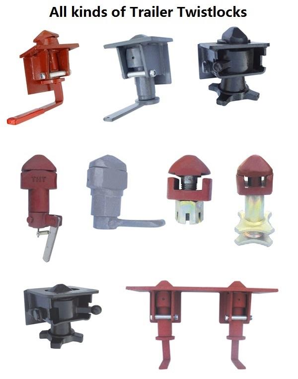 スクリュータイプコンテナトレーラーシャーシツイストロックコンテナ