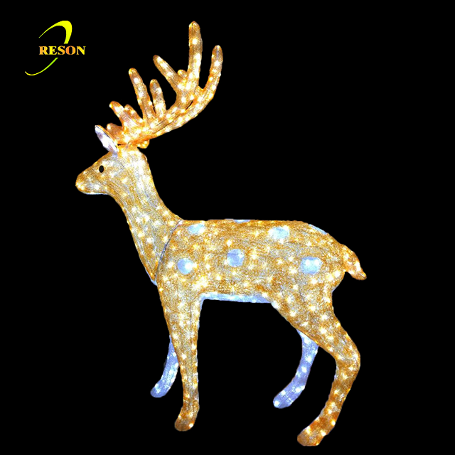 High Quality Christmas 3d Deer Motif Lighted Christmas LED 3D Acrylic Deer