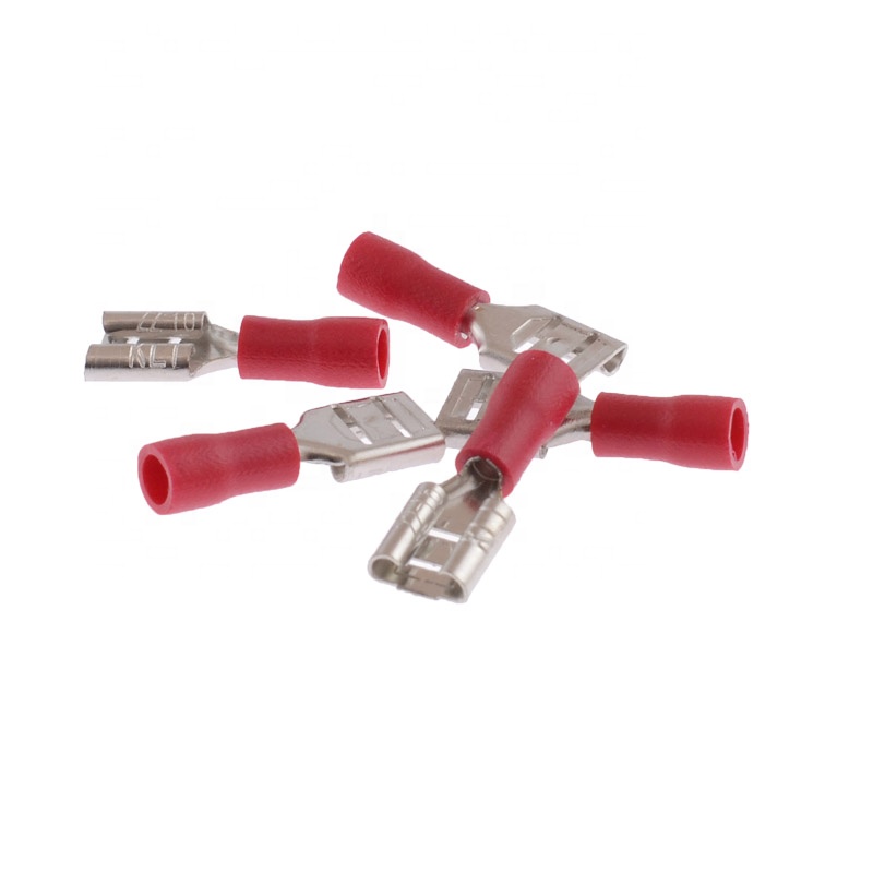 OEM Blue 50pcs 6.4mm Insulated Ring Electric Cable Wire Crimp Terminals for Car