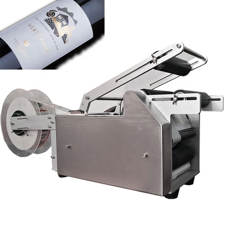 Простая в использовании полуавтоматическая машина для нанесения этикеток, круглая машина для нанесения этикеток на бутылки