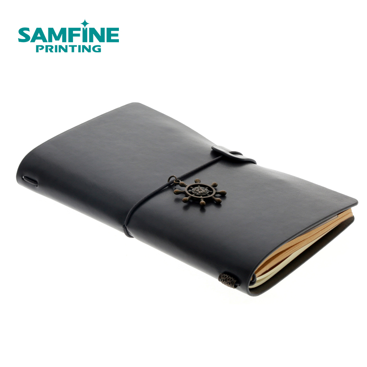 China wholesale genuine leather cover business travelers journal notebook printing service.