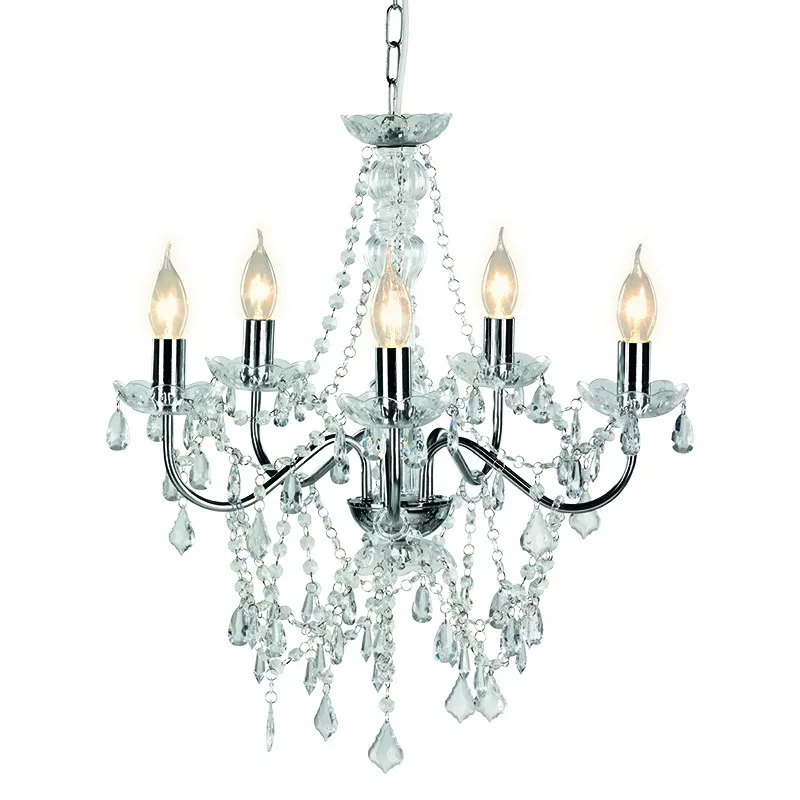 Wholesale Decorative Lamp golden brass acrylic 5 Lights chandelier lighting modern chandelier
