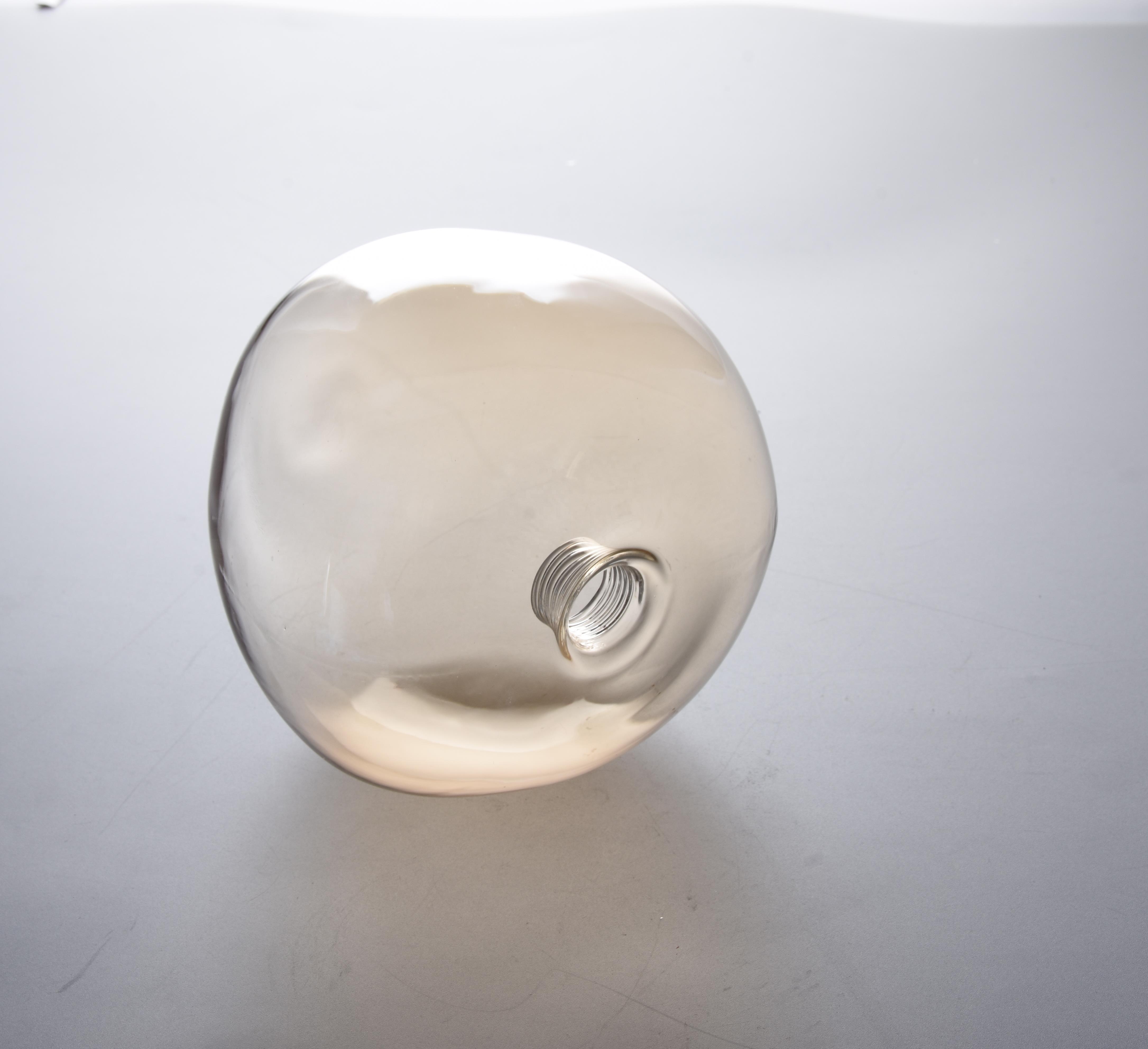 Ручная работа, боросиликатный Янтарный нерегулярный стеклянный шариковый затемнитель с винтом