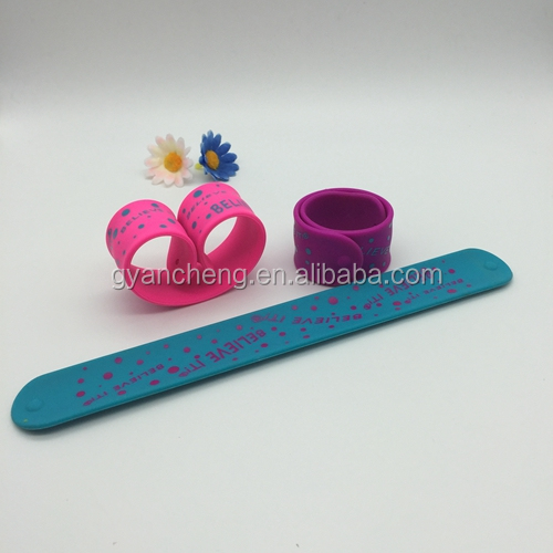 Заводские персонализированные силиконовые браслеты slap/slap band / slap наручный ремешок