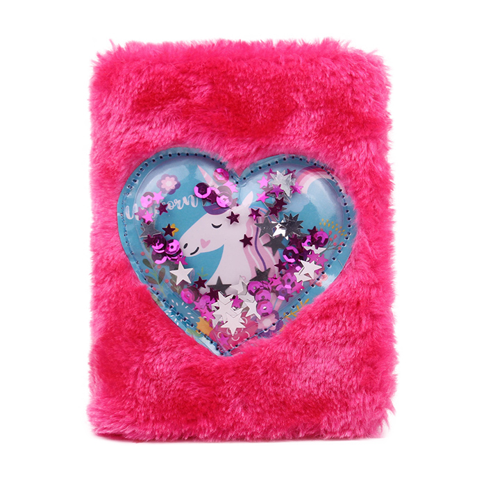 INTERWELL LK489 Plush Notepad, Doodling Faux Fur Notebook Promotional