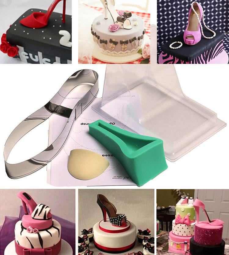 Ny Cake Fondant High Heel Shoe Kit 3D Silicone High Heel Shoe Mold