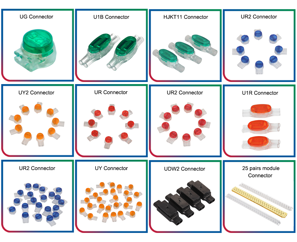 U1R K8 connector HJKT8 Waterproof Butt Plastic Cable Wire Inline Connector UY UY2 UR UR2 UB2A K4 drop wire connector