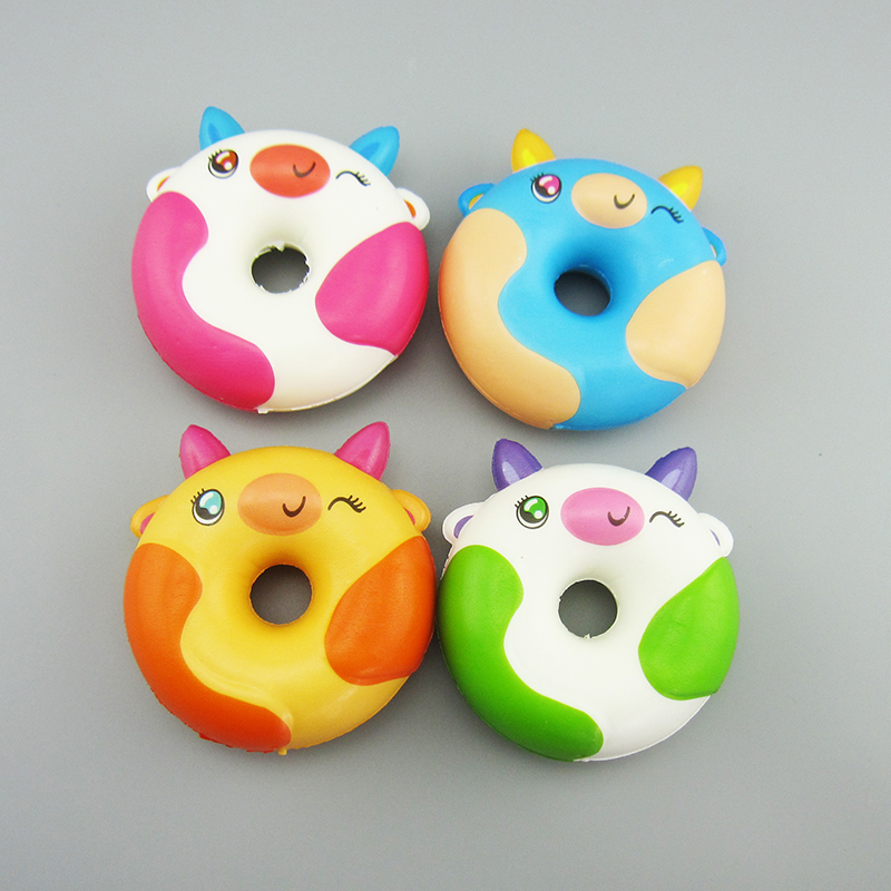 甜甜圈卡哇伊香味柔软的缓慢上升巨大的撒甜甜圈酱甜甜圈缓解儿童玩具