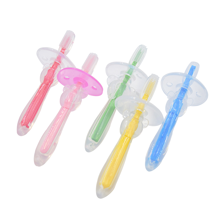 Очень мягкая цветная силиконовая детская зубная щетка, набор детских зубных щеток
