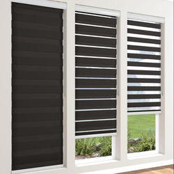 day and night window roller double zebra blinds sheer shade blackout black blinds