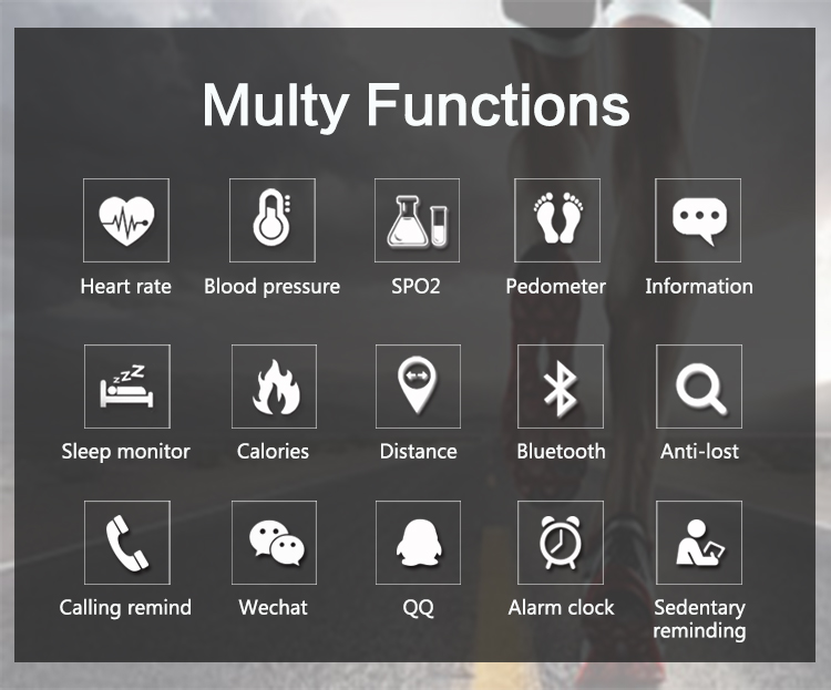 2019亚马逊热销时尚原厂生产带lefun health app代工的智能手环