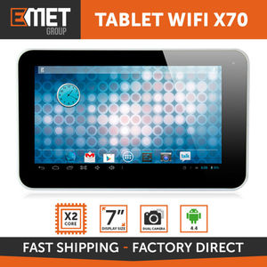 TABLET EMET WIFI HD X70 - DUAL CORE - 7" DISPLAY - DUAL CAMERA - WIFI - BLUETOOTH