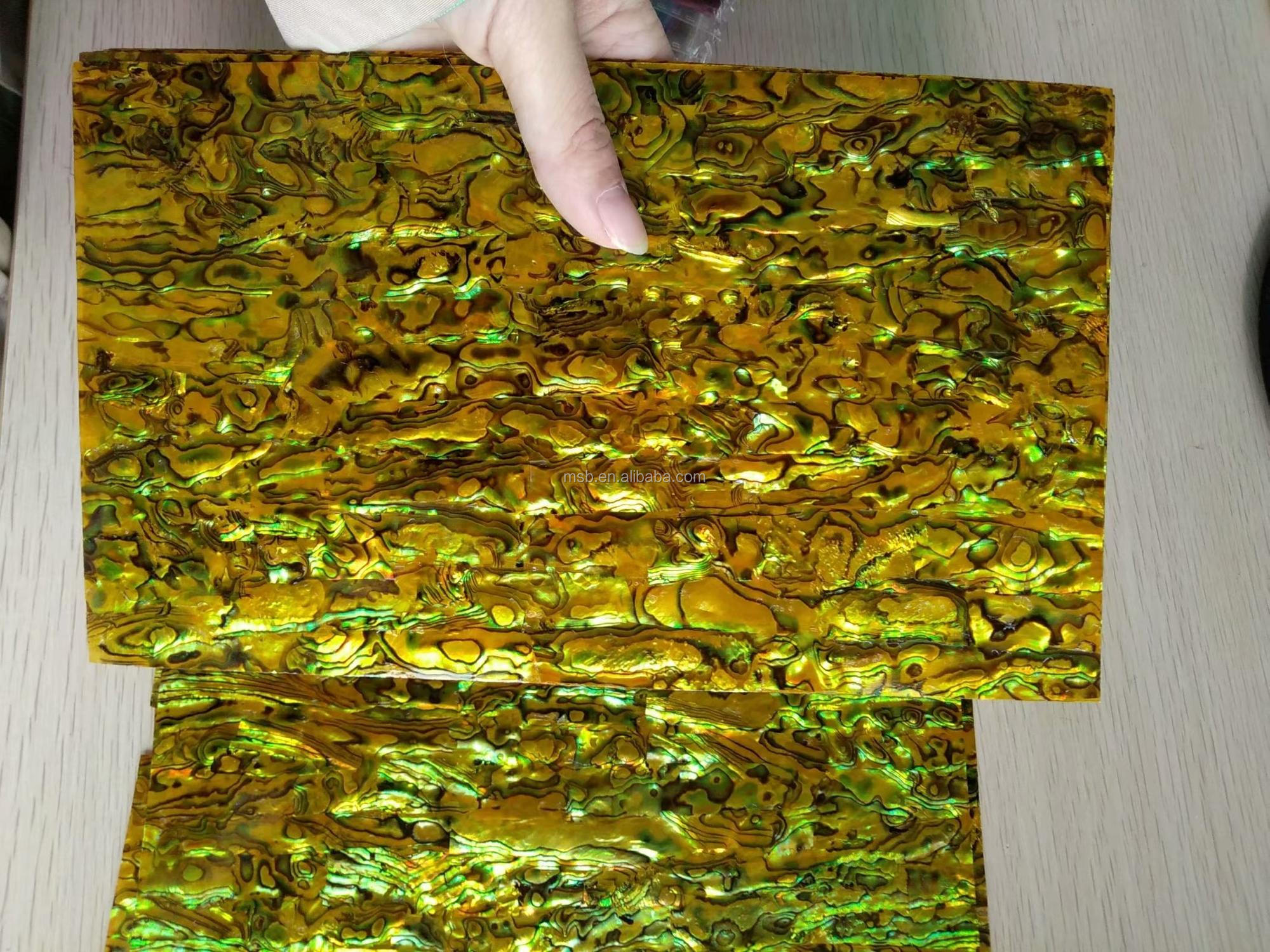 Gold Color AA Abalone Shell Laminate - MSB Mother of Pearl