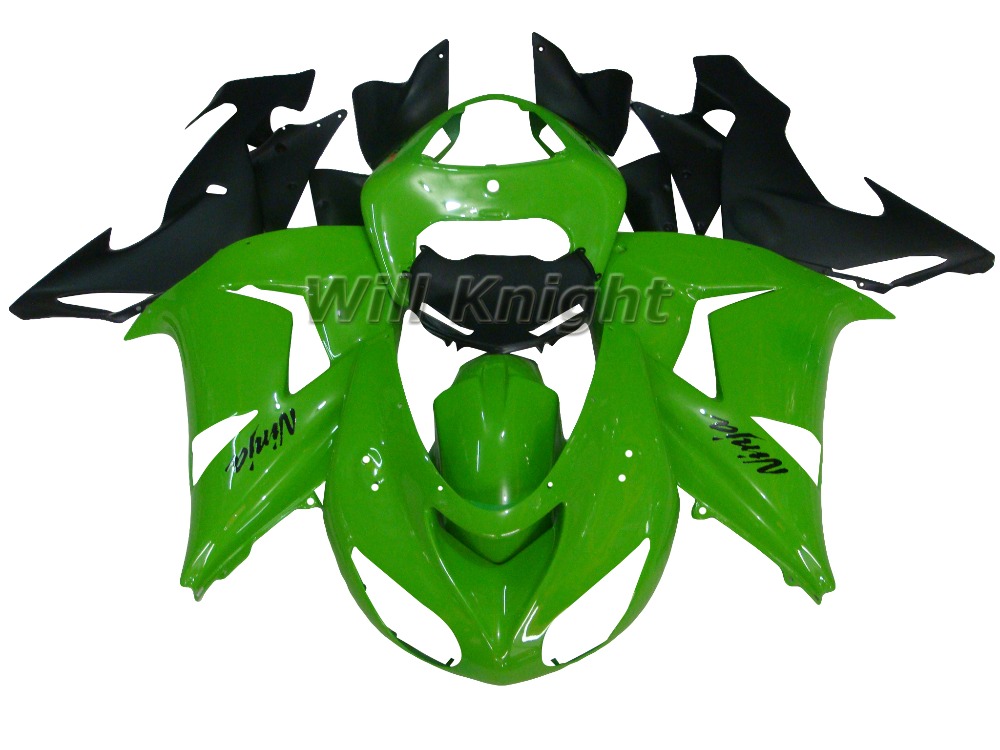 An Xin Motorcycle Green Rear Seat Cowl Passenger Pillion Fairing Tail Cover For Kawasaki Ninja ZX6R 2005-2006,Ninja ZX10R 2006-2007