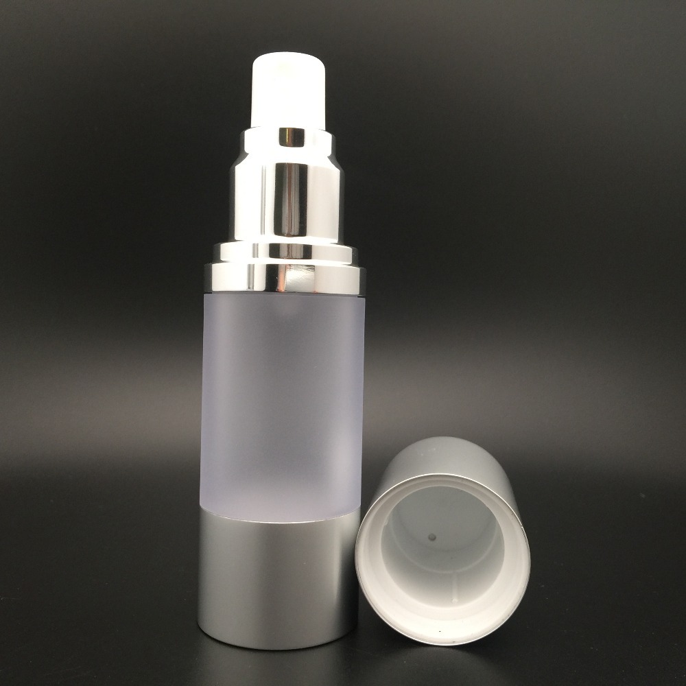 Aluminum Spray Bottle 15ml 30ml Round Frosted Silver Dispenser Aluminum Spray Bottle