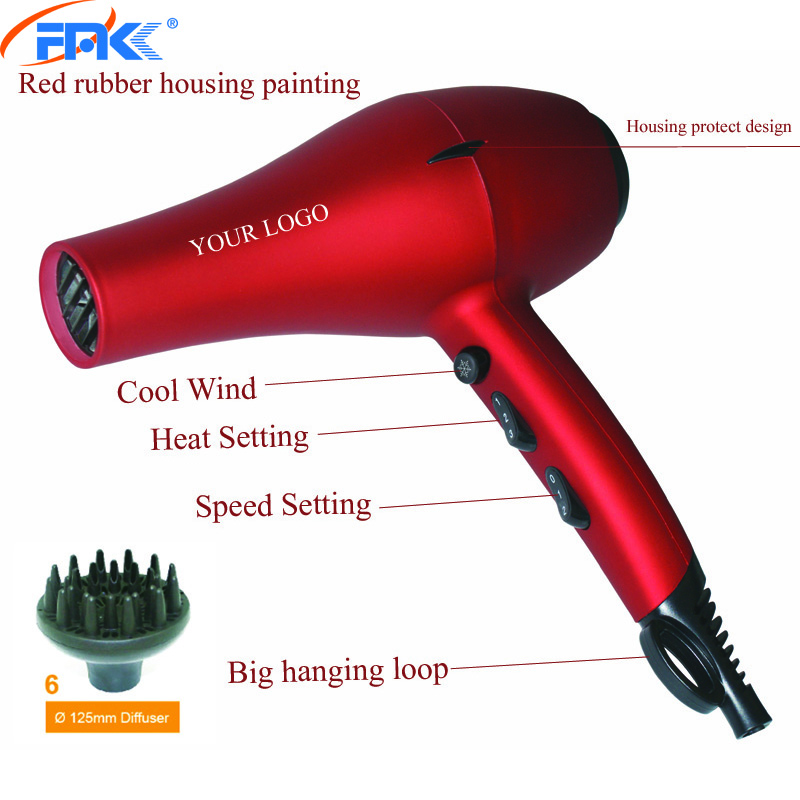 Лидер продаж, оборудование для сушки волос от частного бренда, мощный Фен, двигатель переменного тока с диффузором для укладки, горячий и холодный воздух