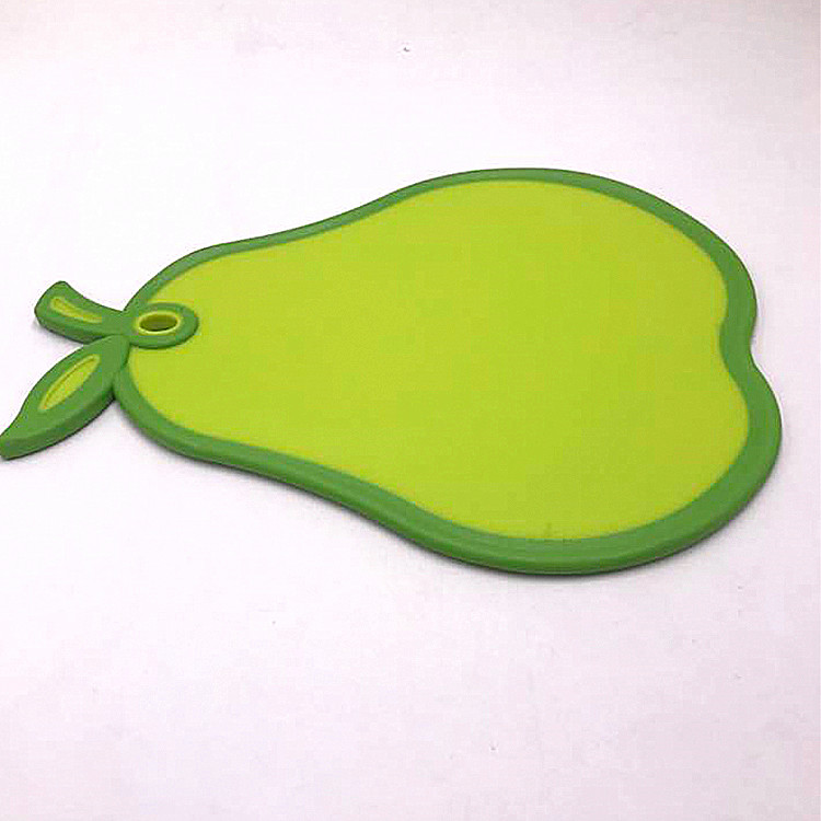 Wholesale pear fruit shape kitchen plastic chopping board cutting board