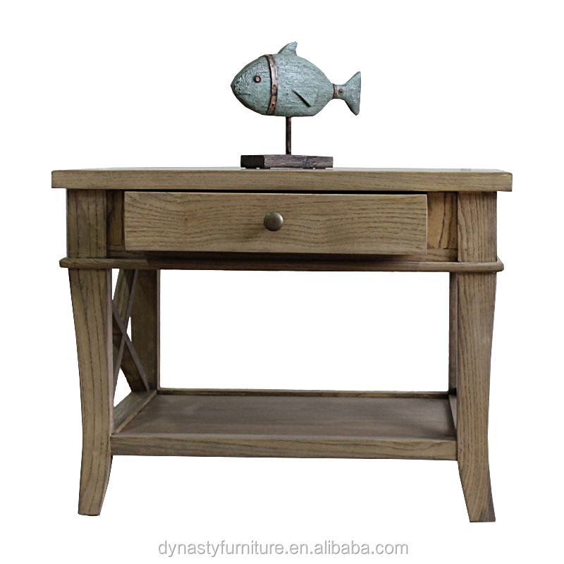 Античный стиль деревенский деревянный диван прикроватный деревянный столик