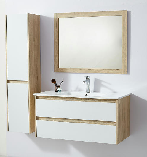 2 Drawers Hanging MDF Antique Sets  Wholesale Specials Bathroom Cabinets Vanity with Side Cabinet