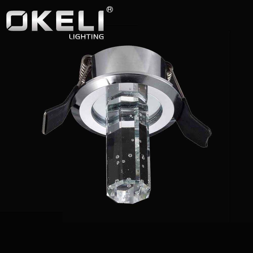OKELI Decorative Ceiling Fancy Crystal LED Ceiling Light High Quality Rotating Handheld Led Crystal Spot Light Price