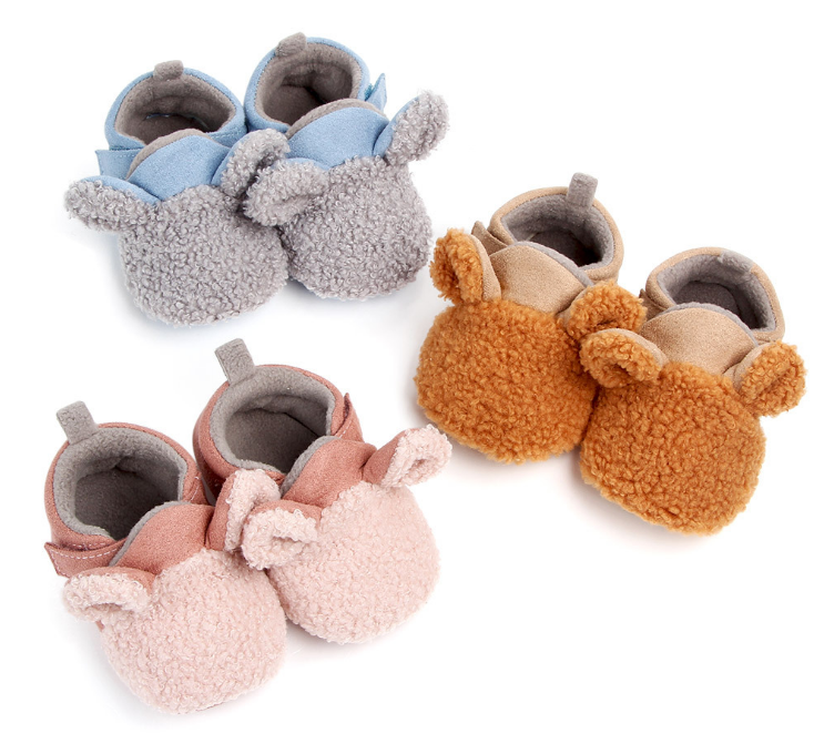 Ins Горячая маленькая овечья флисовая ткань детская внутренняя обувь