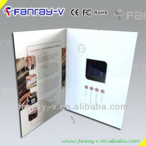 Top selling 2.4inch lcd screen video greeting card,video advertising card, video wedding invitation card