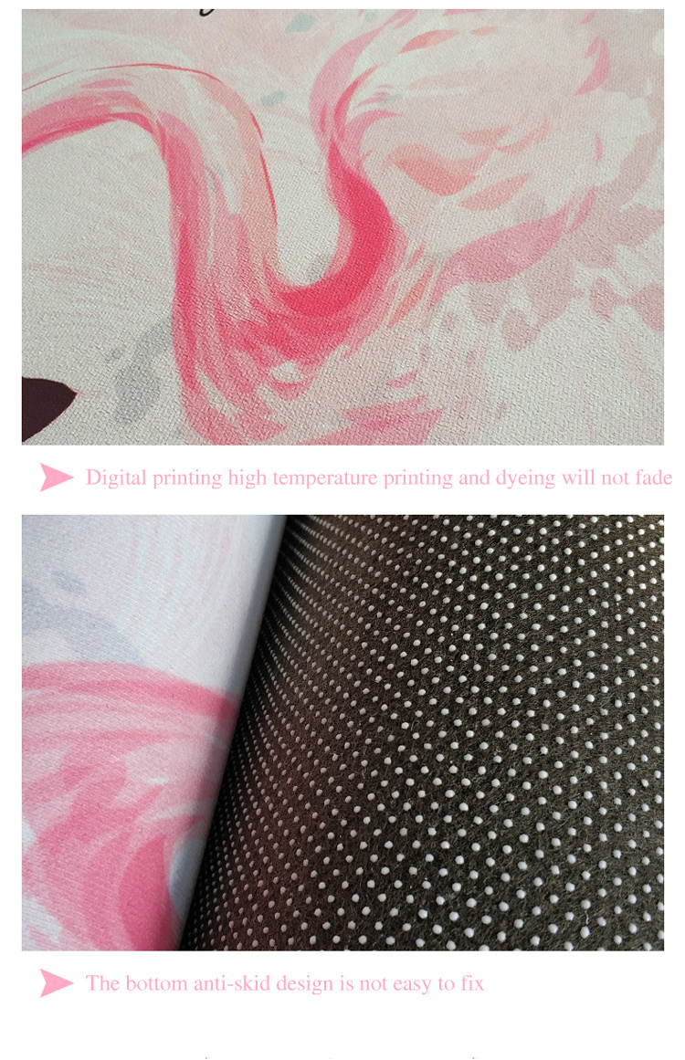 Simple Style Anti Slip Machine Washable No Fadding Pink English Victoria's Secret Bedroom Carpet Rugs