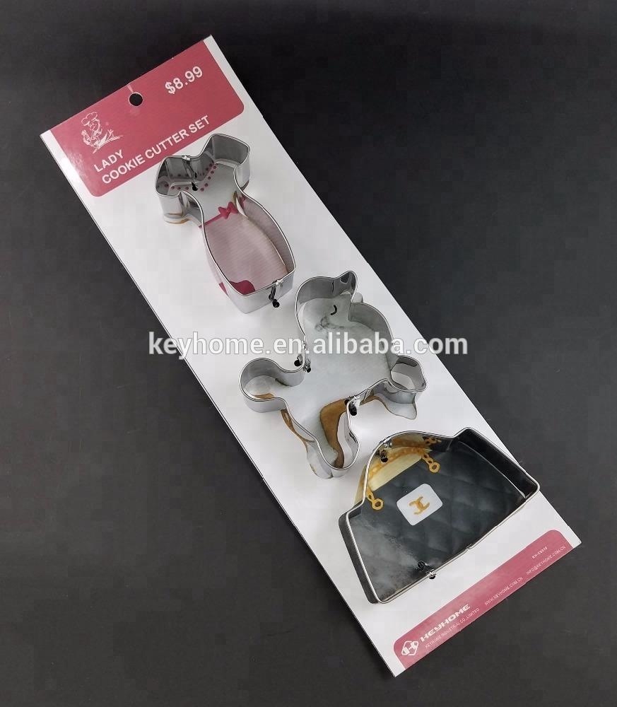 Venda quente Vestido de Placas de Aço Inoxidável Cortador de Biscoitos Cortador de Biscoito De Cachorro