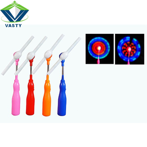 1 Rosa LED intermitente Spinning Molino Luz Juguete Música resplandor Varita molinos de viento