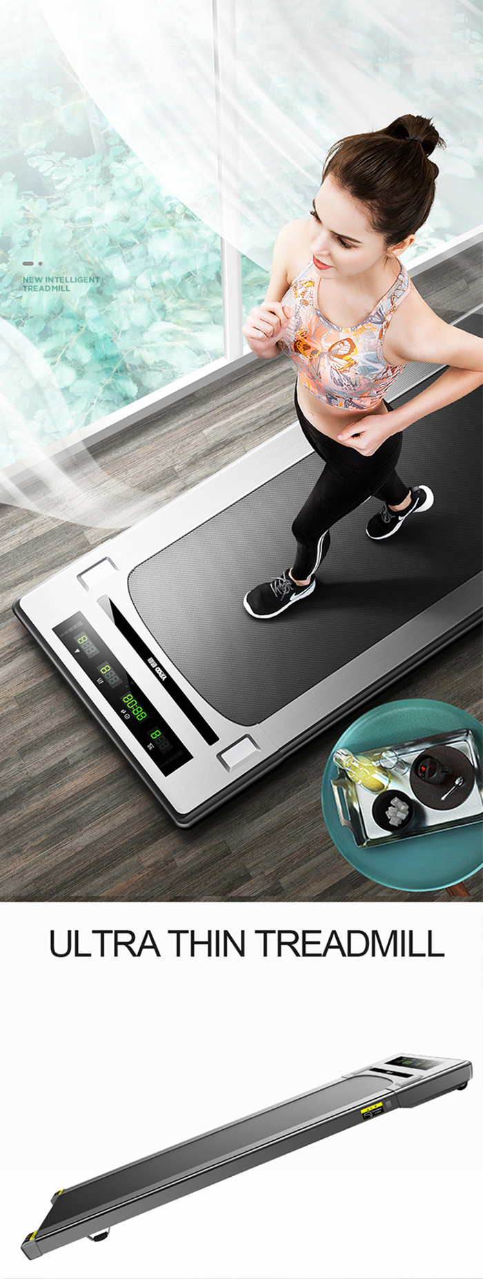 YPOO dc cheap treadmill sale electric flat treadmill new design mini office treadmill