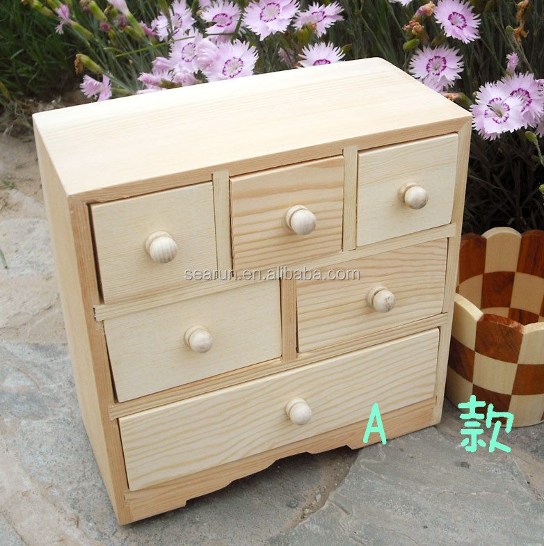 Log Storage Box With Multiple Drawer Small Wooden Drawer Storage