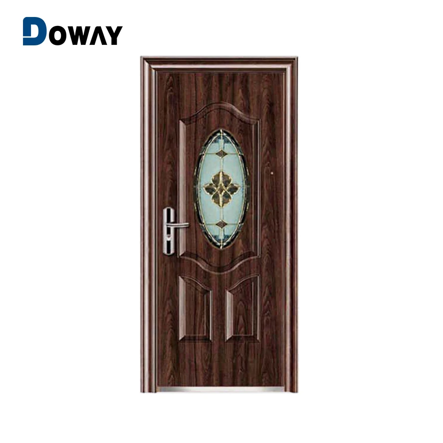 Insonorizadas doble hoja oval cristal insertar puerta de entrada
