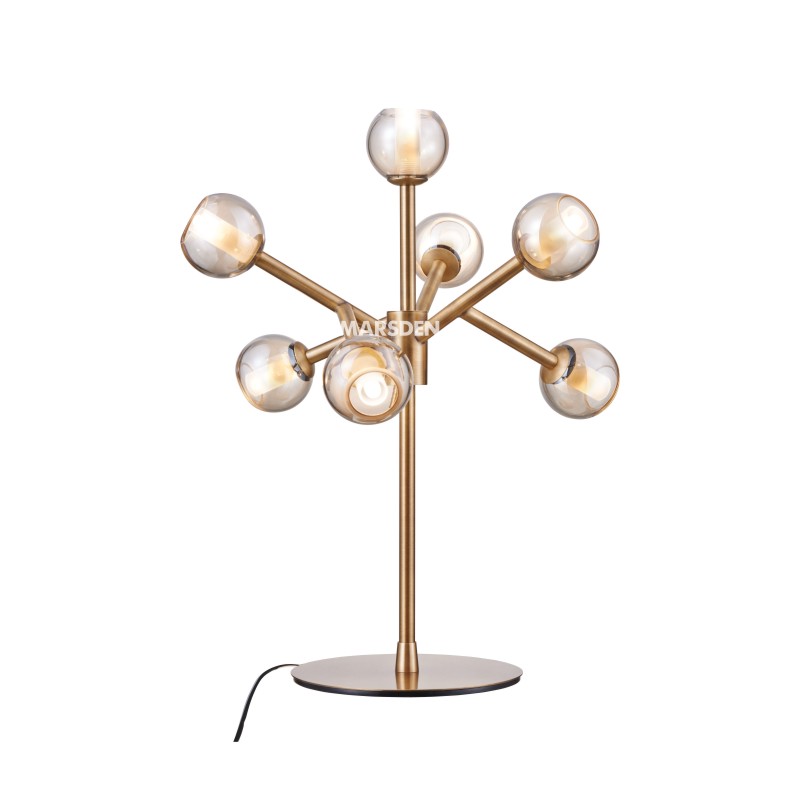 Декоративная светодиодная настольная лампа MARSDEN, медная винтажная лампа для гостиной, ресторана, освещение и схема