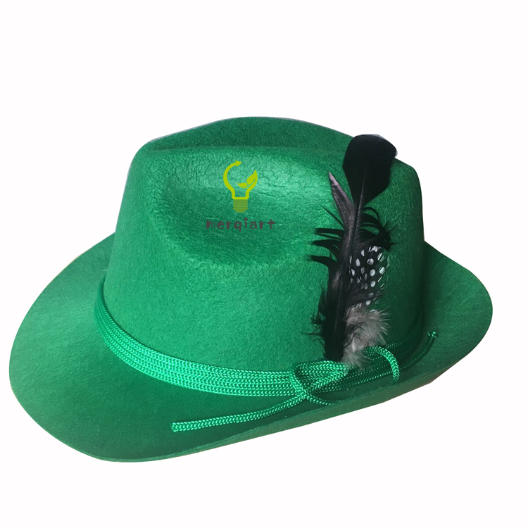 Классический традиционный костюм винтажный Немецкий Октоберфест баварский альпийский Охотник фетровая шляпа Федора зеленый