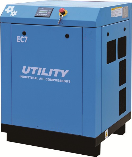 Тихий Электрический промышленный компрессор 7,5 кВт, винтовой воздушный компрессор для производства мебели