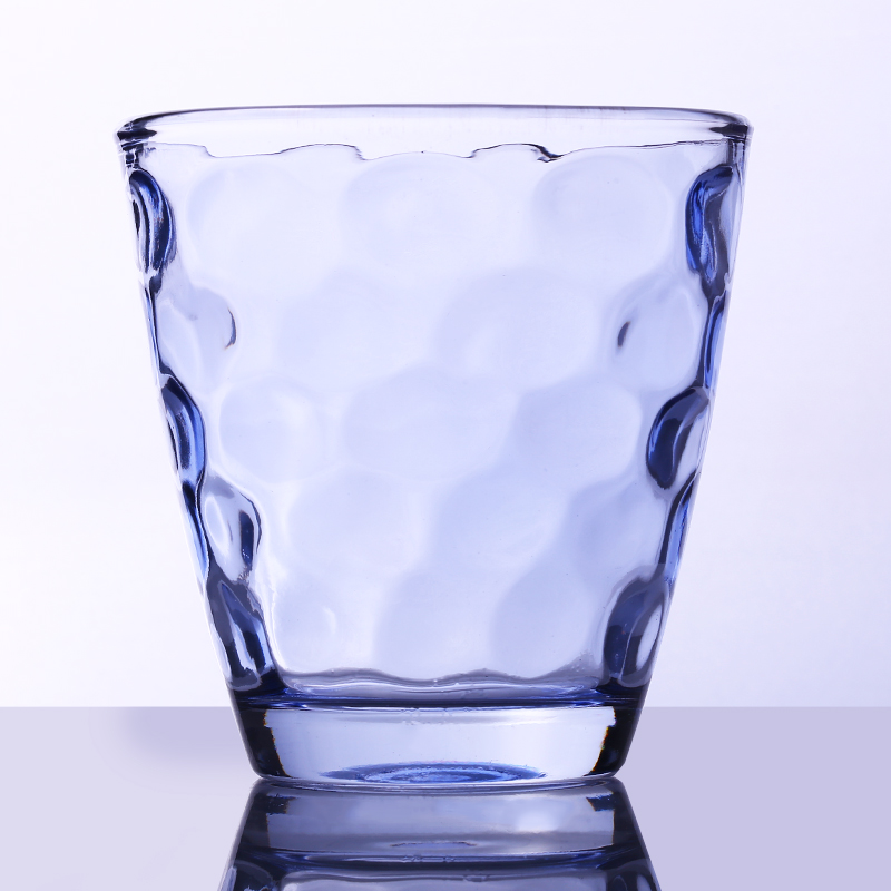 hot sale the most popular 270ml color glass cup with bubbles
