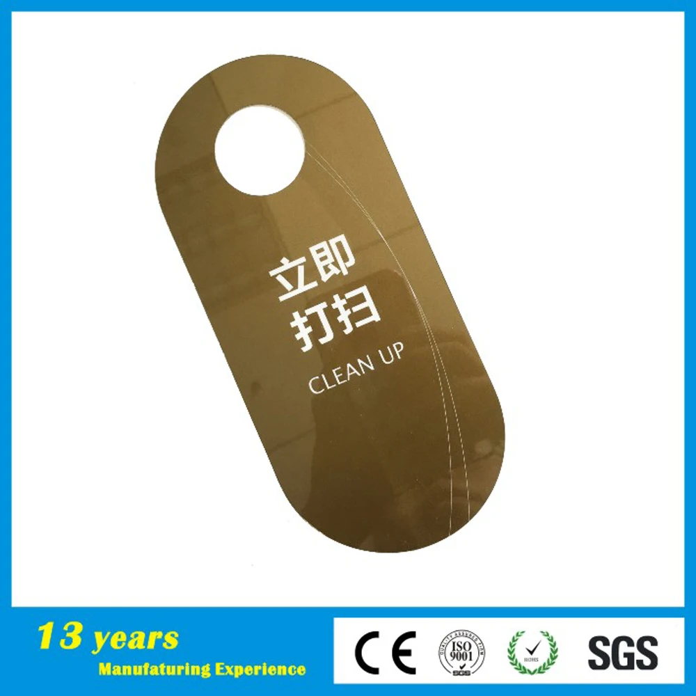 Customized Printing Hotel Room Plastic Clean The Room Do Not Disturb Door Hanger Sign Card