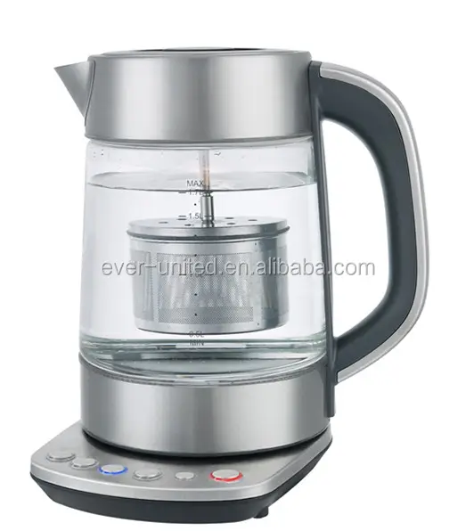 1.7L LED digital base water tea glass kettle fast boiling temperature control electric kettle