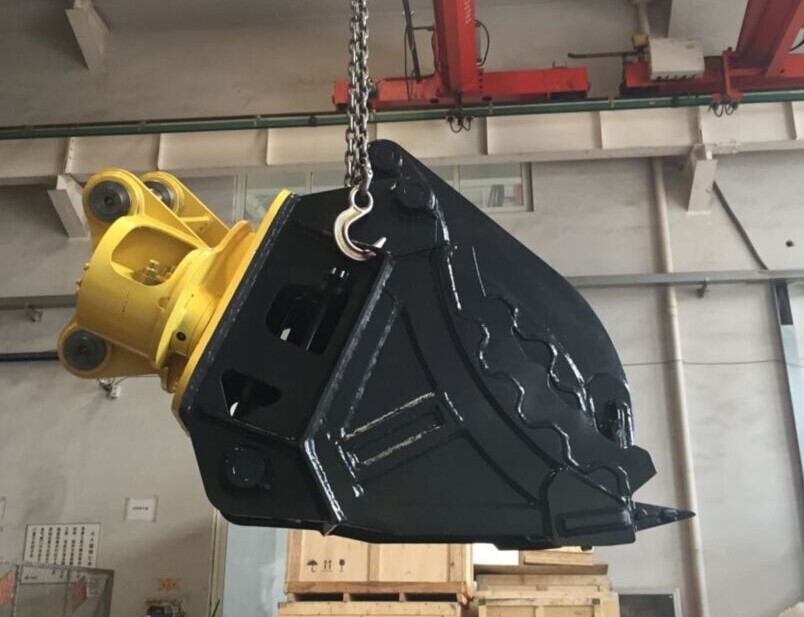 OEM Excavator Grab Bucket Removable Teeth Traveling Crane Thumb Bucket