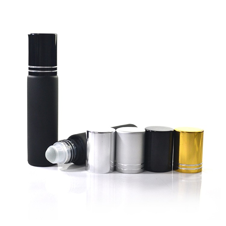 10ml Glass Cosmetic Container Colorful Roll On Bottle 10ml With Metal Screw Cap