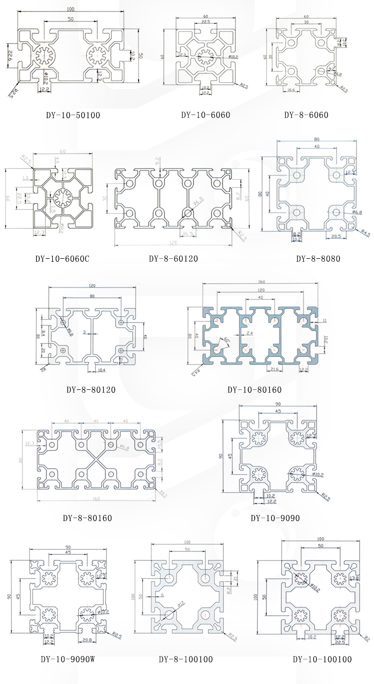 Verdrängte industrielle T Schlitz-Legierung Chinas Bahn-Aluminiumprofil