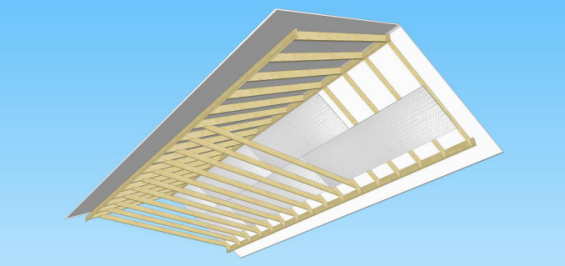 阁楼绝缘天花板托梁热量损失节约能源,铝阁楼绝缘隔热隔热盾